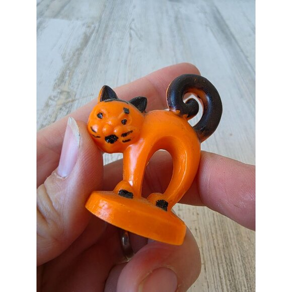 Vintage rosbro Cat Halloween plastic cake topper decor - Picture 8 of 8